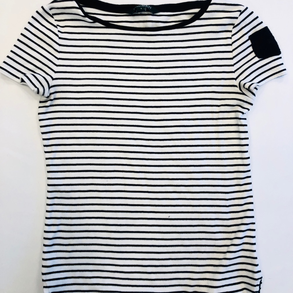 Black and white striped Ralph Lauren T-shirt